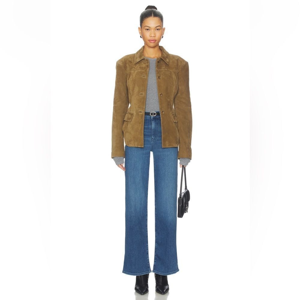 FRAME LE Slim Palazzo Wide Leg jeans in “Bixby” dark wash - Picture 3 of 9